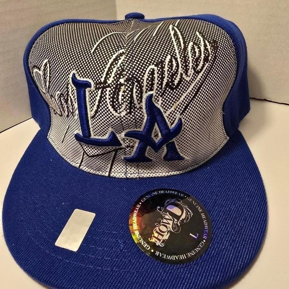 0067NWT HowD LA ball cap Blue and Gray LA size L
